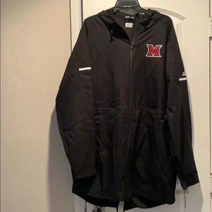 Adidas Men’s Jacket Miami Ohio University Black Size XL NWT